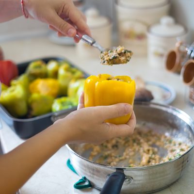 The Traditional Greek Recipe of Gemista or Yemista Stuffed Peppers