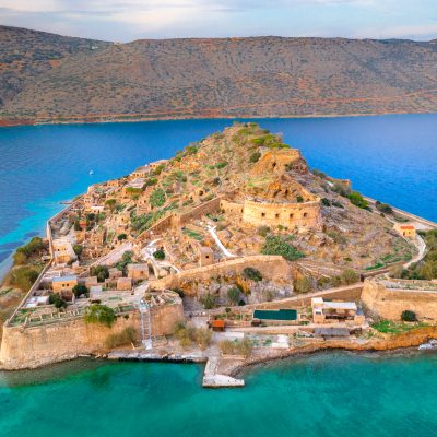 View οf τhe Ιsland οf Spinalonga Crete Greece.