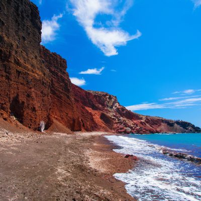 Red Beach In Santorini Greece