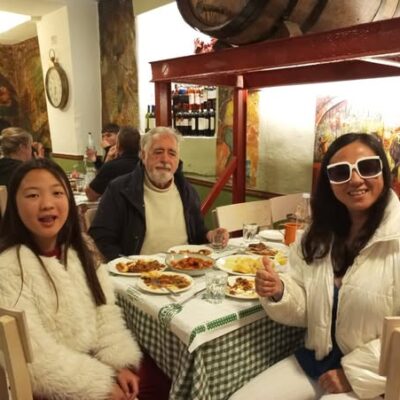 Antonis Enya Lucy for dinner 4 april 2024